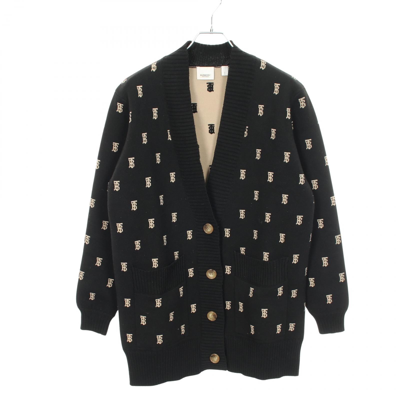 Burberry TB logo V neck cardigan