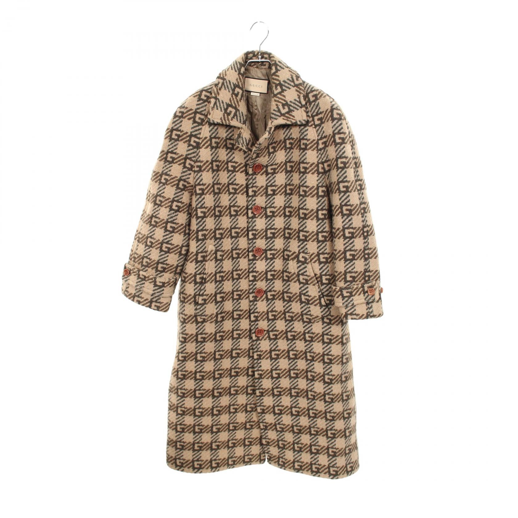 Gucci GG Jacquard Wool Coat