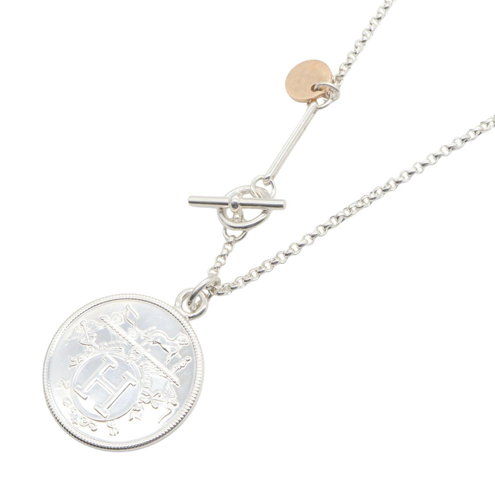 Hermes Ex Libris Au750 Silver925 Necklace
