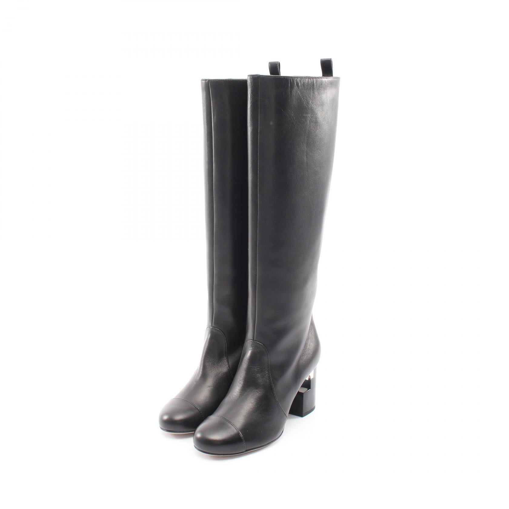 Chanel Pearl Leather Boots