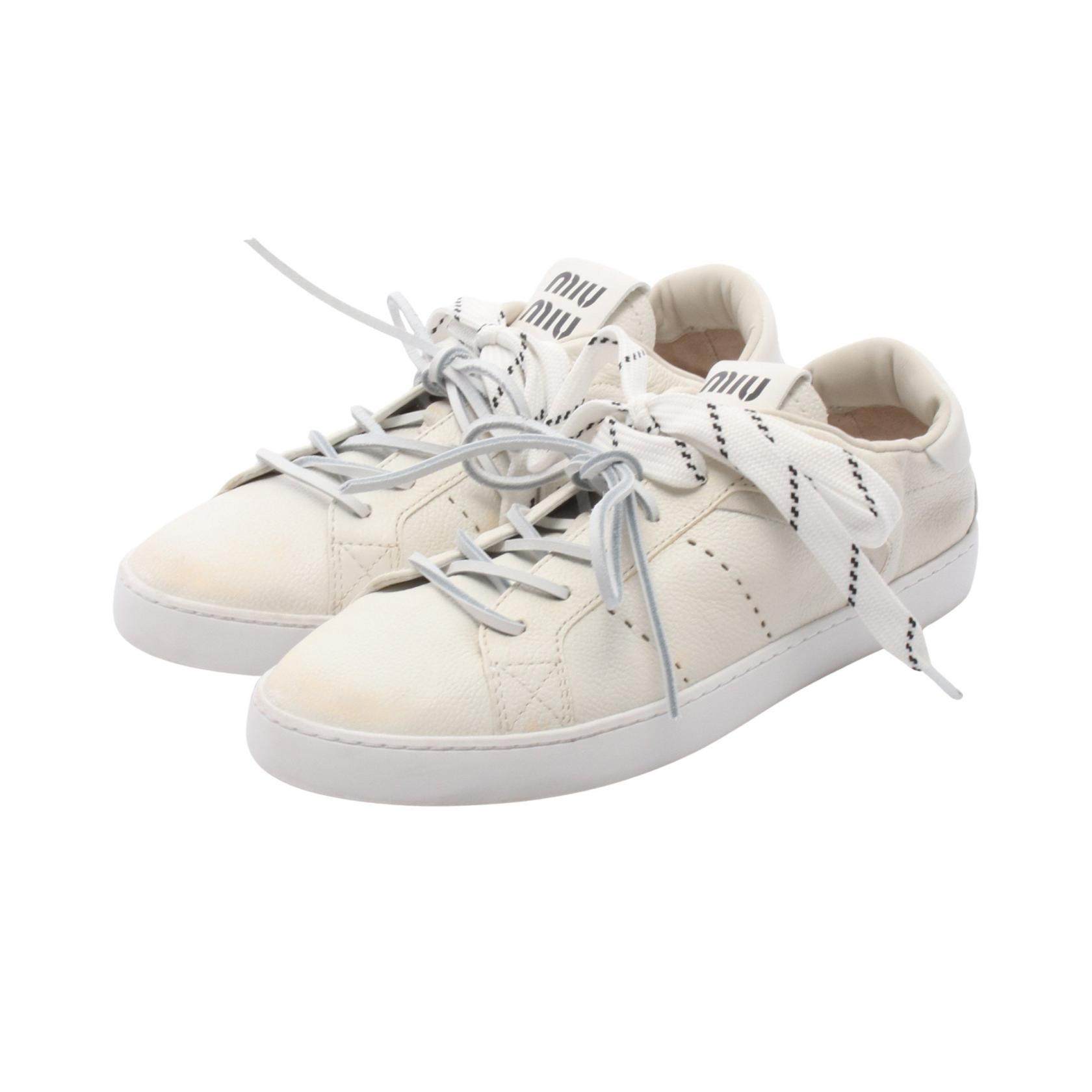 Miu Miu Deco Leather Sneakers
