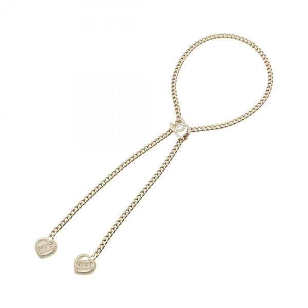 Chanel Coco Mark Double Heart Necklace