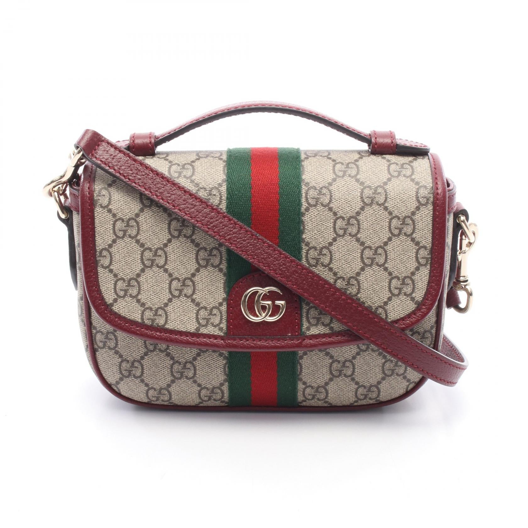 Gucci Ophidia PVC Coated Canvas Leather 2way Handbag
