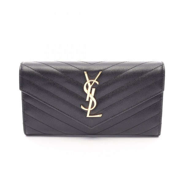 Saint Laurent Paris Monogram Leather Long Wallet