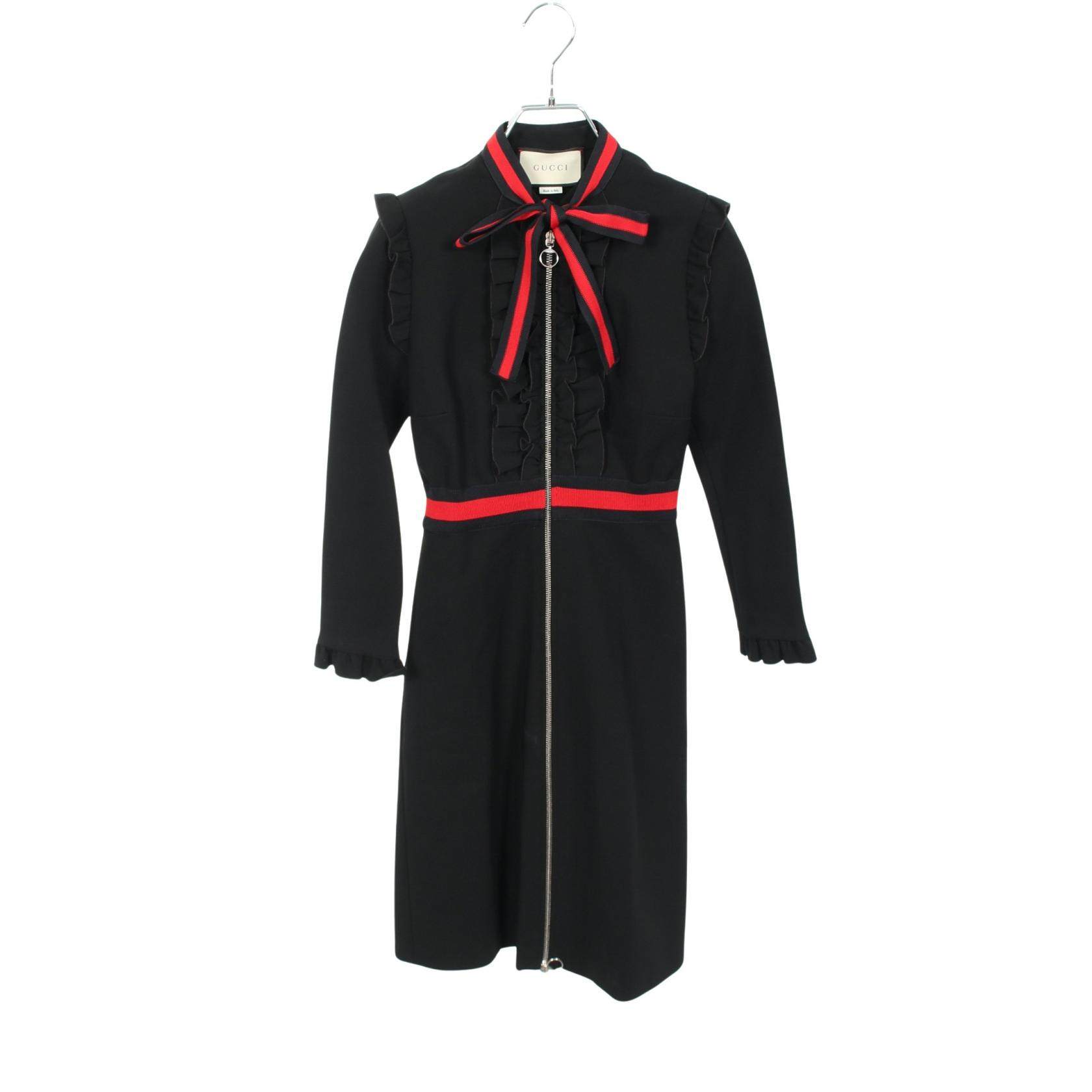 Gucci Web Stripe Frill Dress