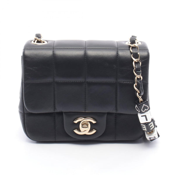 Chanel Choco Bar Lambskin Mini Flap Shoulder Bag