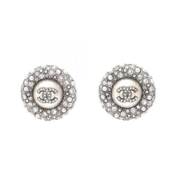 Chanel Coco Mark Round Earrings