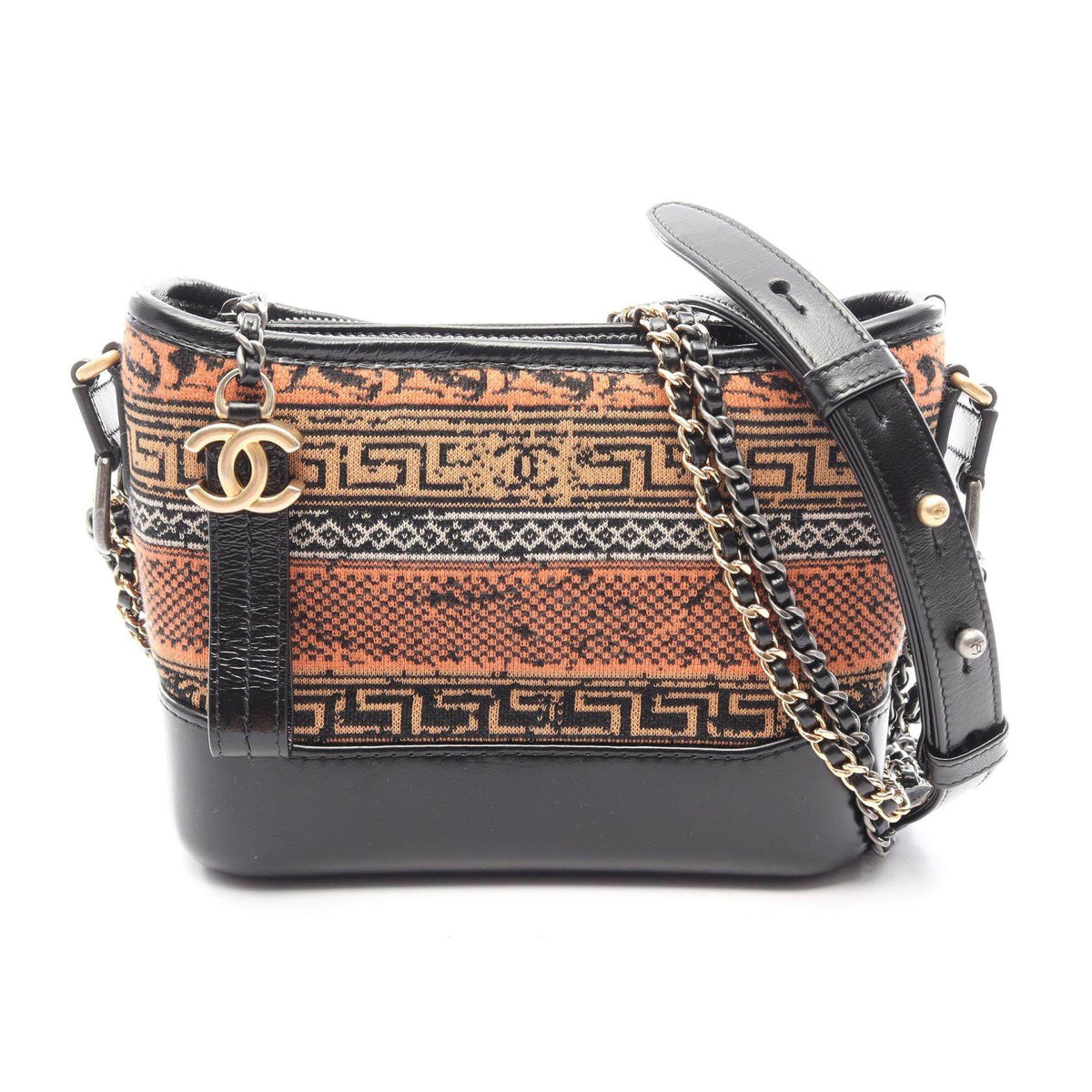 Chanel Gabrielle De Chanel Small Hobo Leather Knit Shoulder Bag
