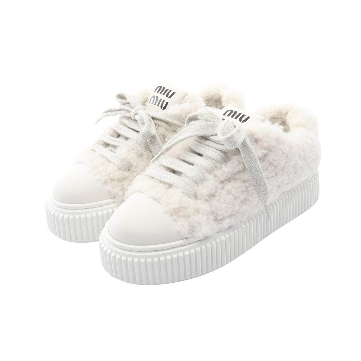 Miu Miu Leather Fabric Sneakers