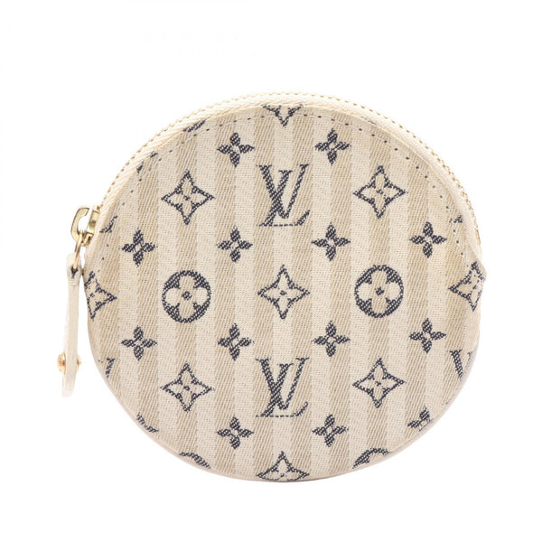 Louis Vuitton Porte Monnaie Rond Monogram Mini Lin Croisette Leather Coin Case