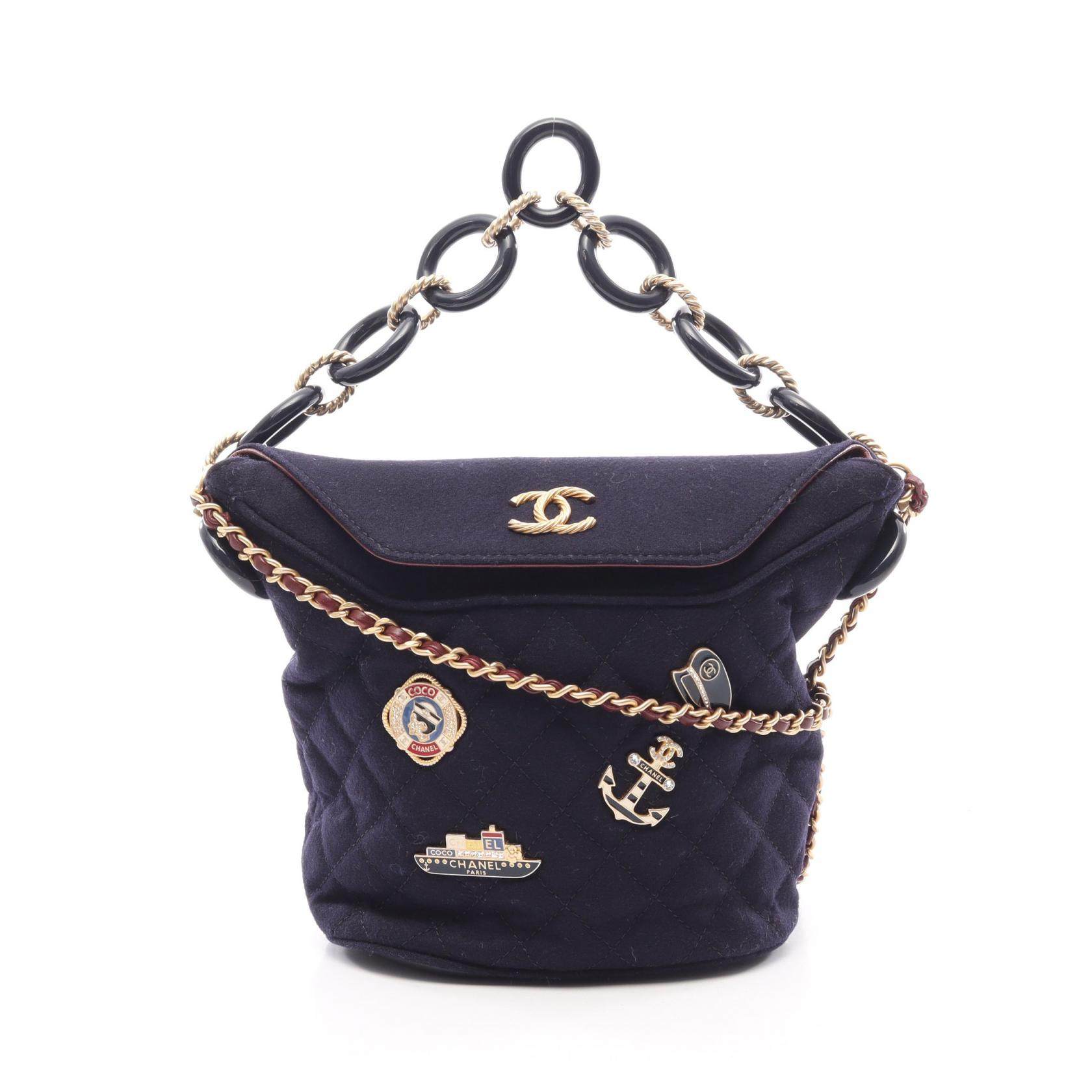 Chanel Paris Hamburg Wool Shoulder Bag
