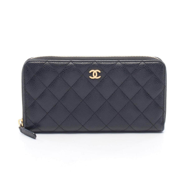 CHANEL Matelasse Grained Calfskin Long Wallet