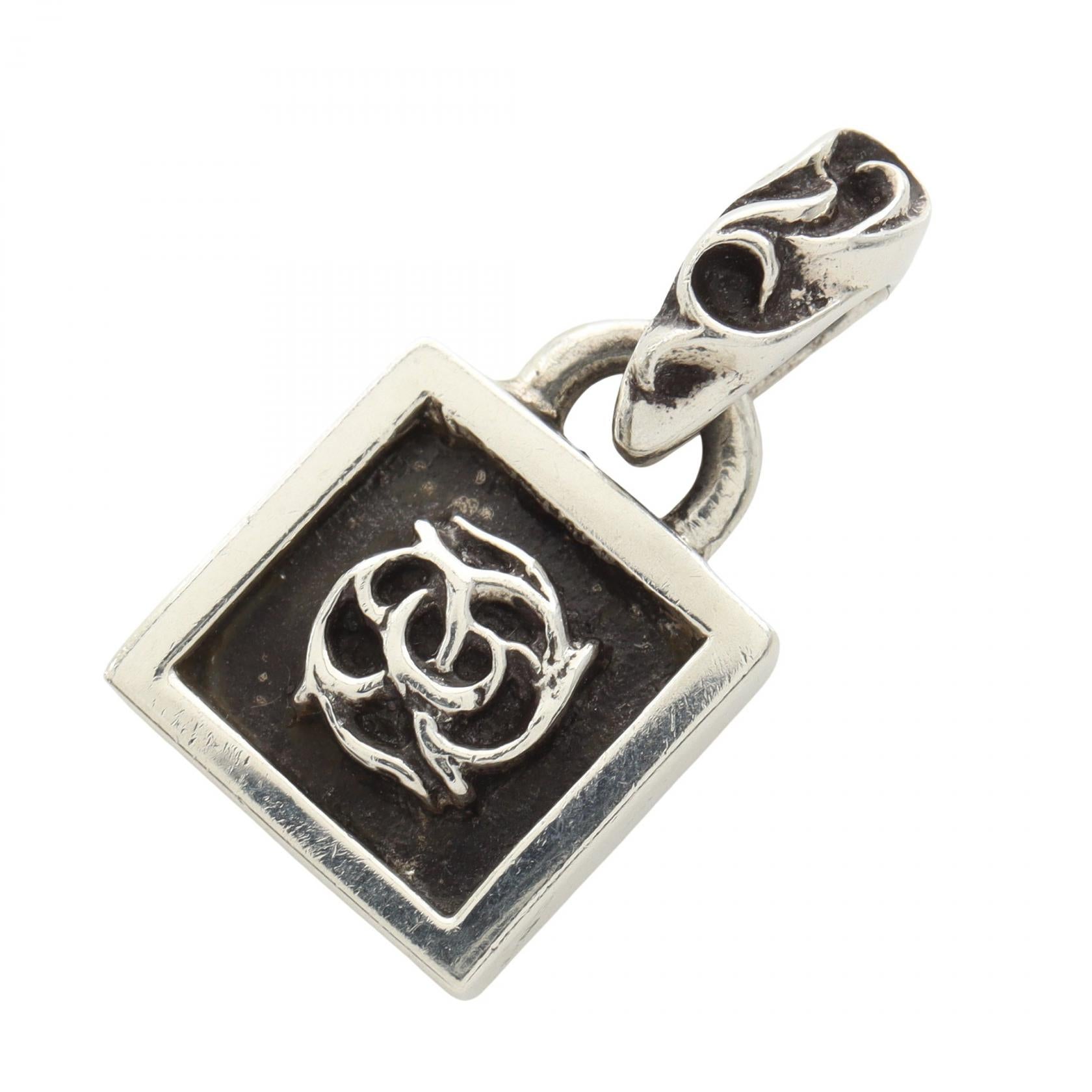 Chrome Hearts FRAMED FLRL Silver Pendant