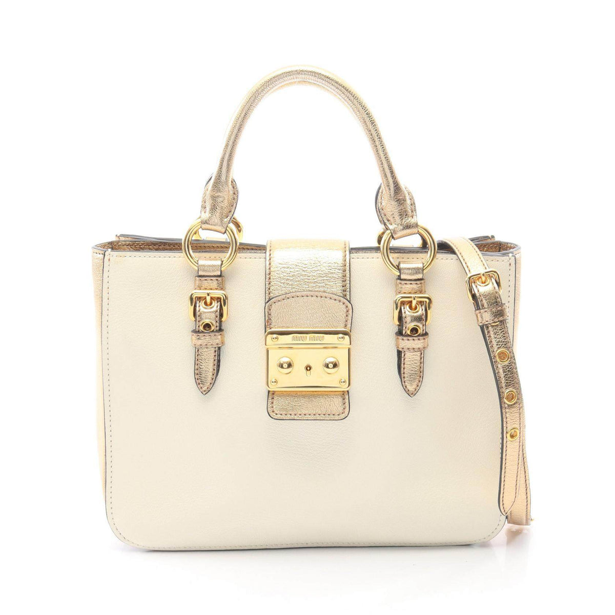Miu Miu MADRAS leather 2way handbag