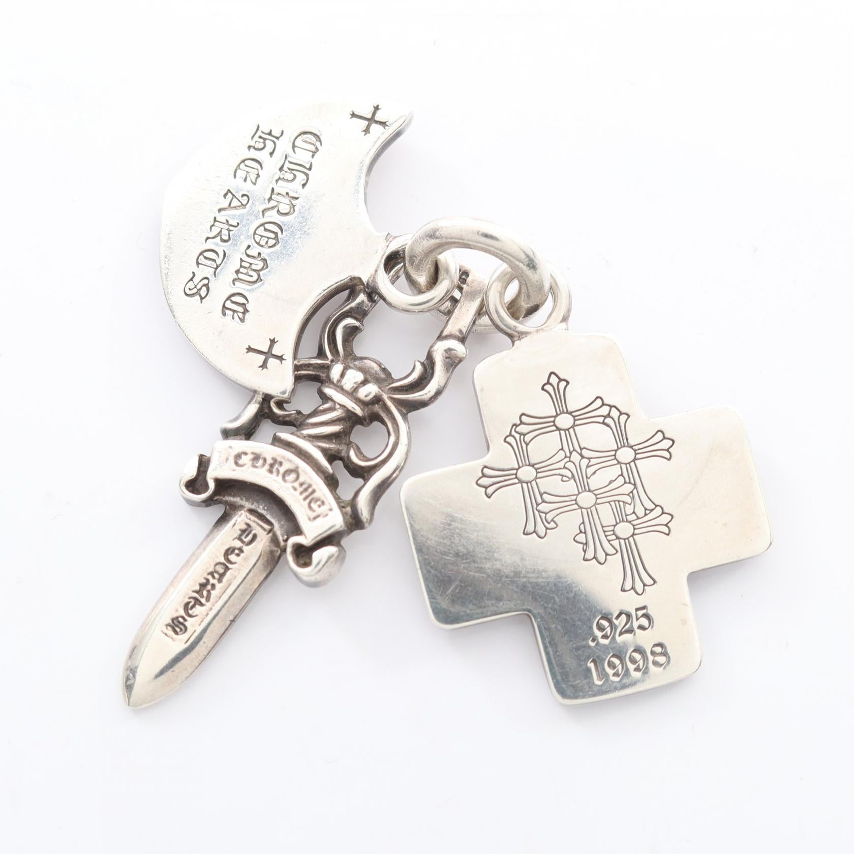 Chrome Hearts 3 Trinkets Silver Pendant