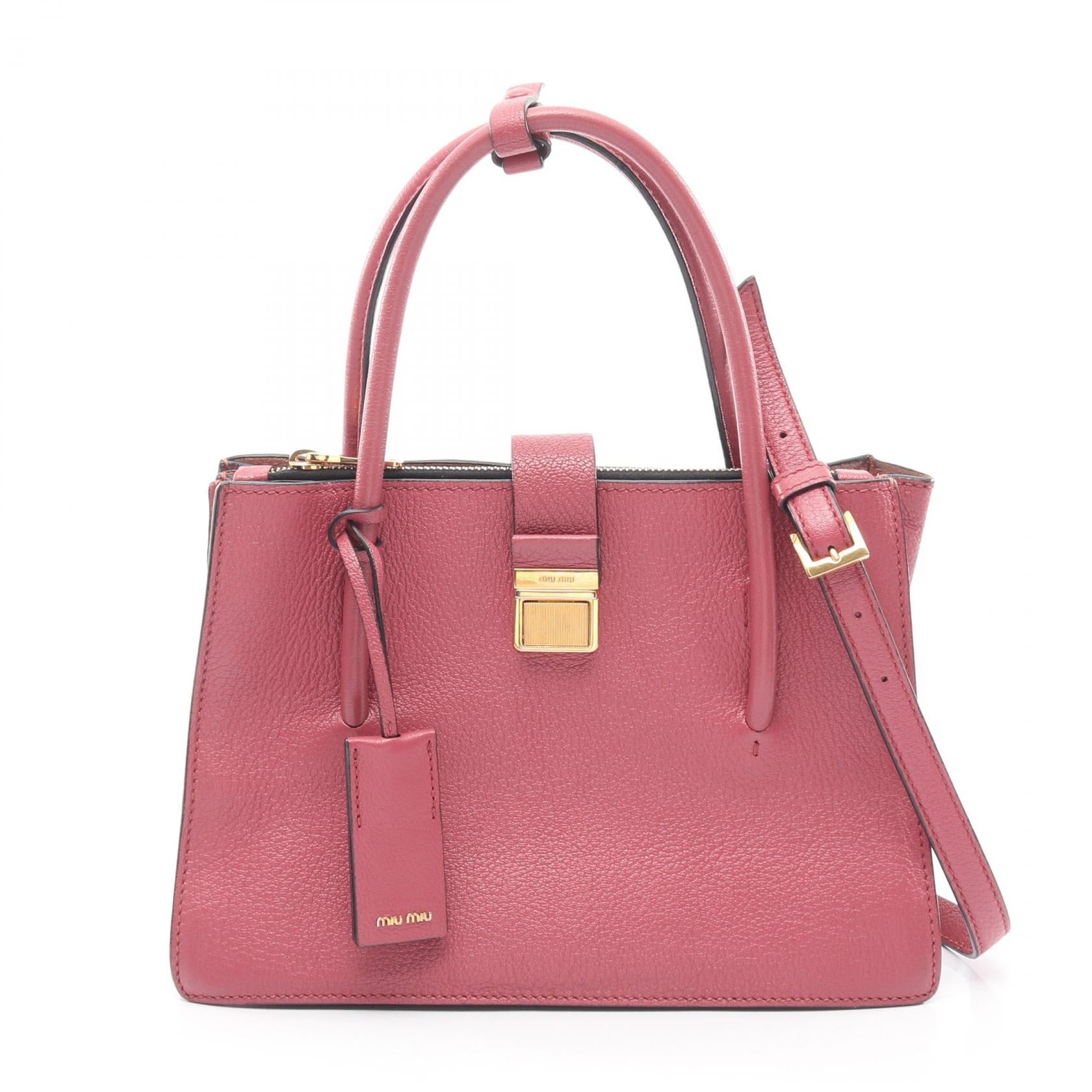 Miu Miu MADRAS leather 2way handbag