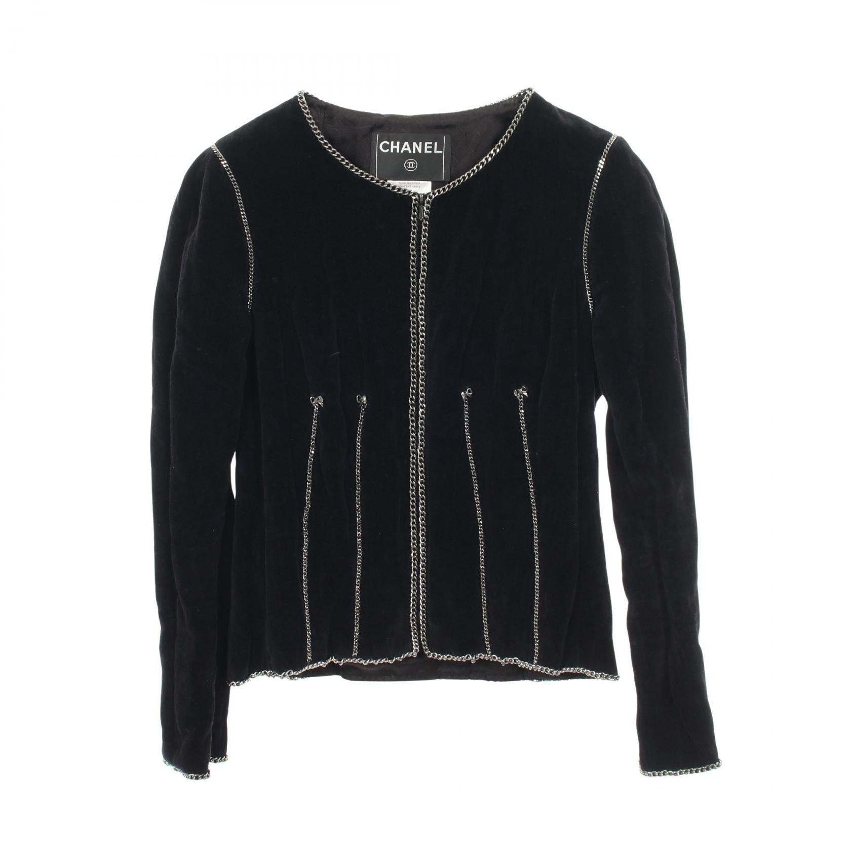 Chanel collarless jacket outerwear
