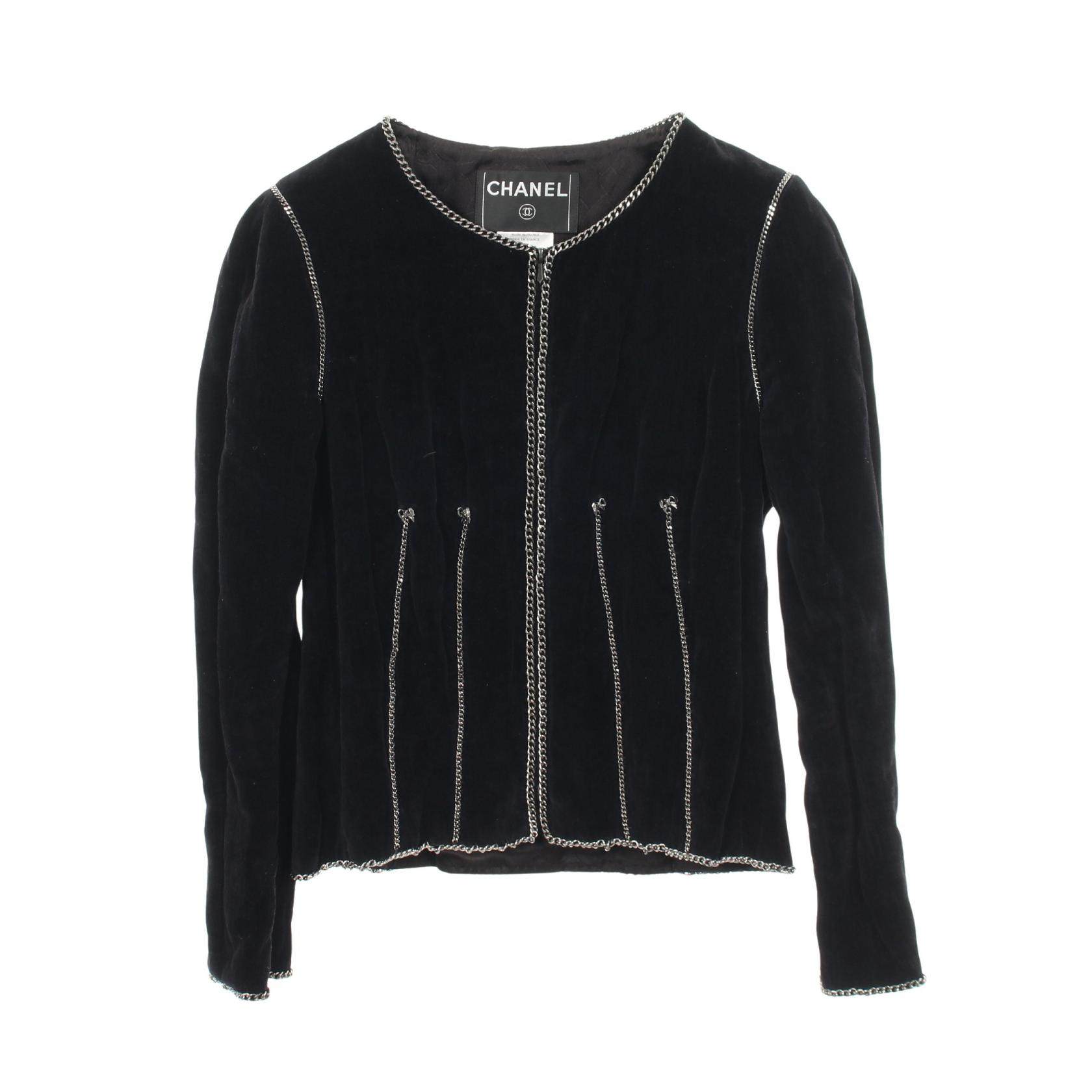 Chanel collarless jacket outerwear