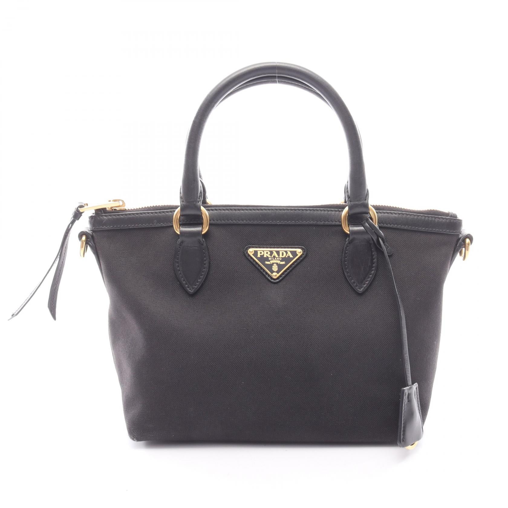 PRADA Canvas Leather Handbag