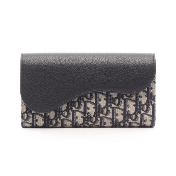 Dior Saddle Oblique Canvas Long Wallet