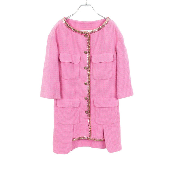 CHANEL Coco Mark Button Cotton Dress