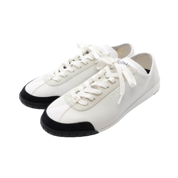 CHANEL Leather Suede Sneakers