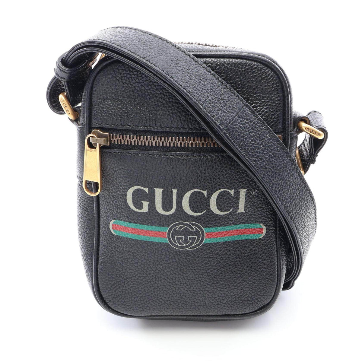 Gucci Webbing Line Leather Shoulder Bag