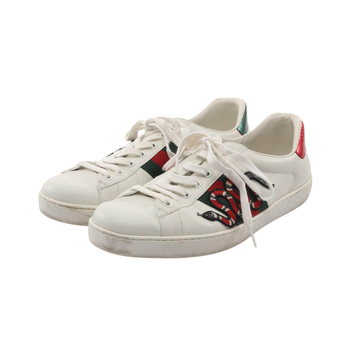 Gucci Embroidery Sheerline Leather Sneakers
