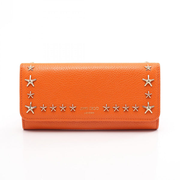 Jimmy Choo Star Studs Leather Long Bifold Wallet