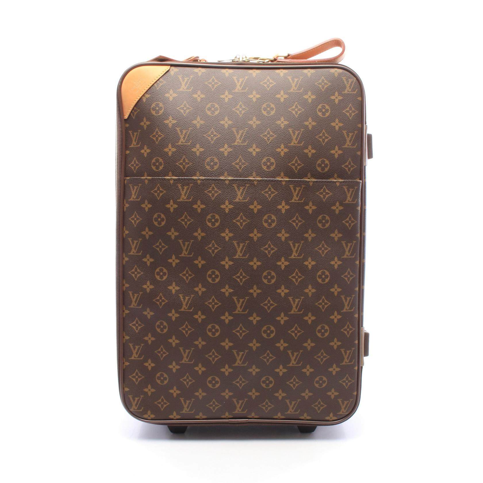 Louis Vuitton Pegase55 Monogram PVC Coated Canvas Leather Suitcase