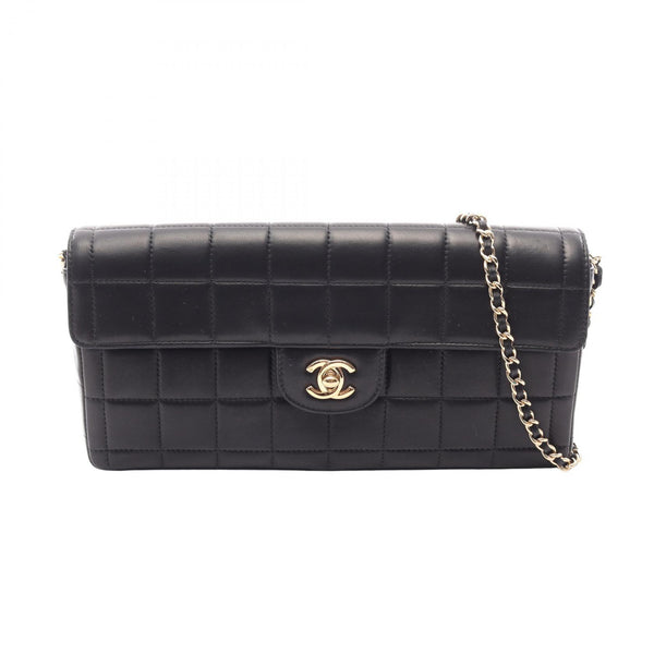 CHANEL Choco Bar Lambskin Shoulder Bag