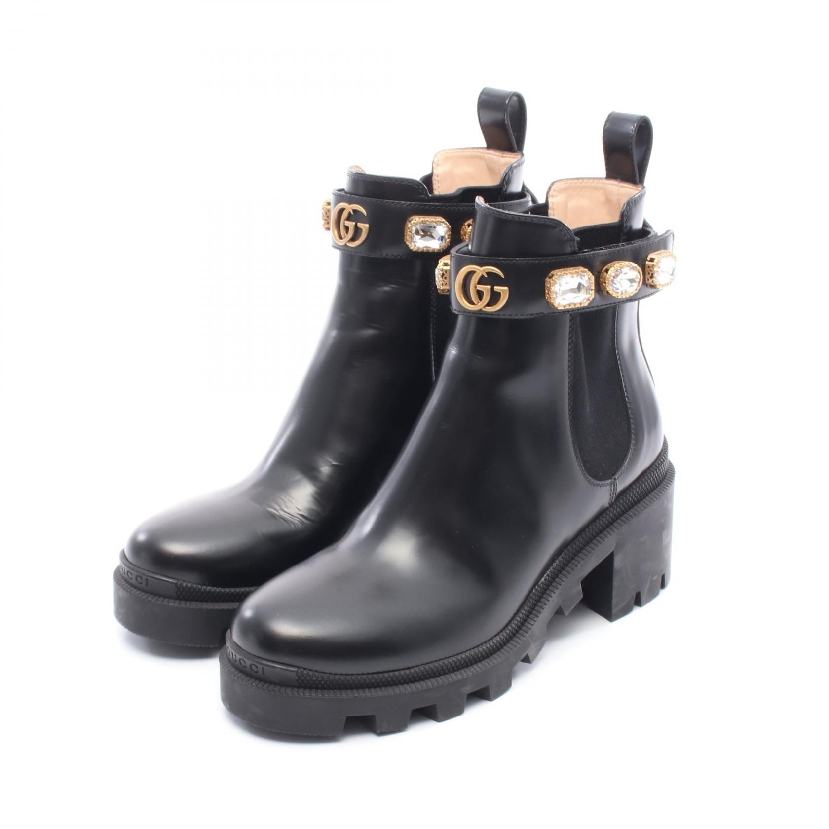 Gucci GG Marmont Leather Boots