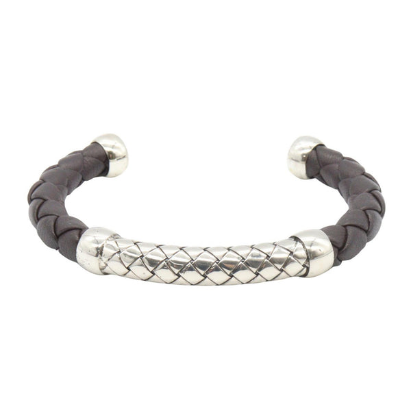 Bottega Veneta Intrecciato Leather Bangle