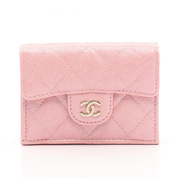 Chanel Classic Small Flap Wallet Grained Calfskin Trifold Wallet