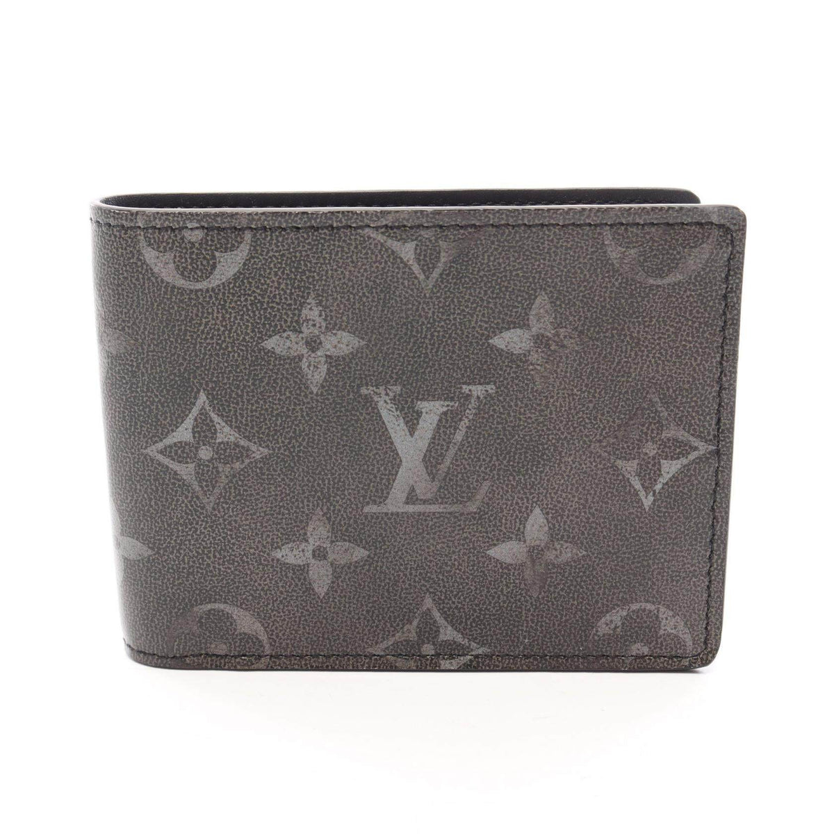 Louis Vuitton Portefeuille Slender Brushed Monogram Leather Wallet