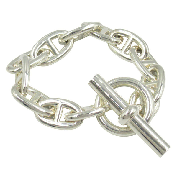 Hermes Chaine d Ancre TGM Silver Bracelet