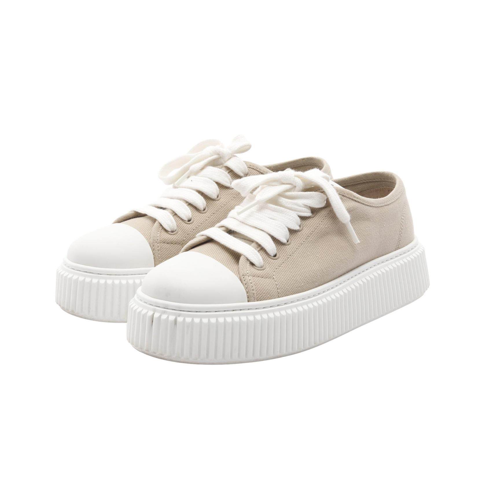 Miu Miu Logo Fabric Rubber Sneakers