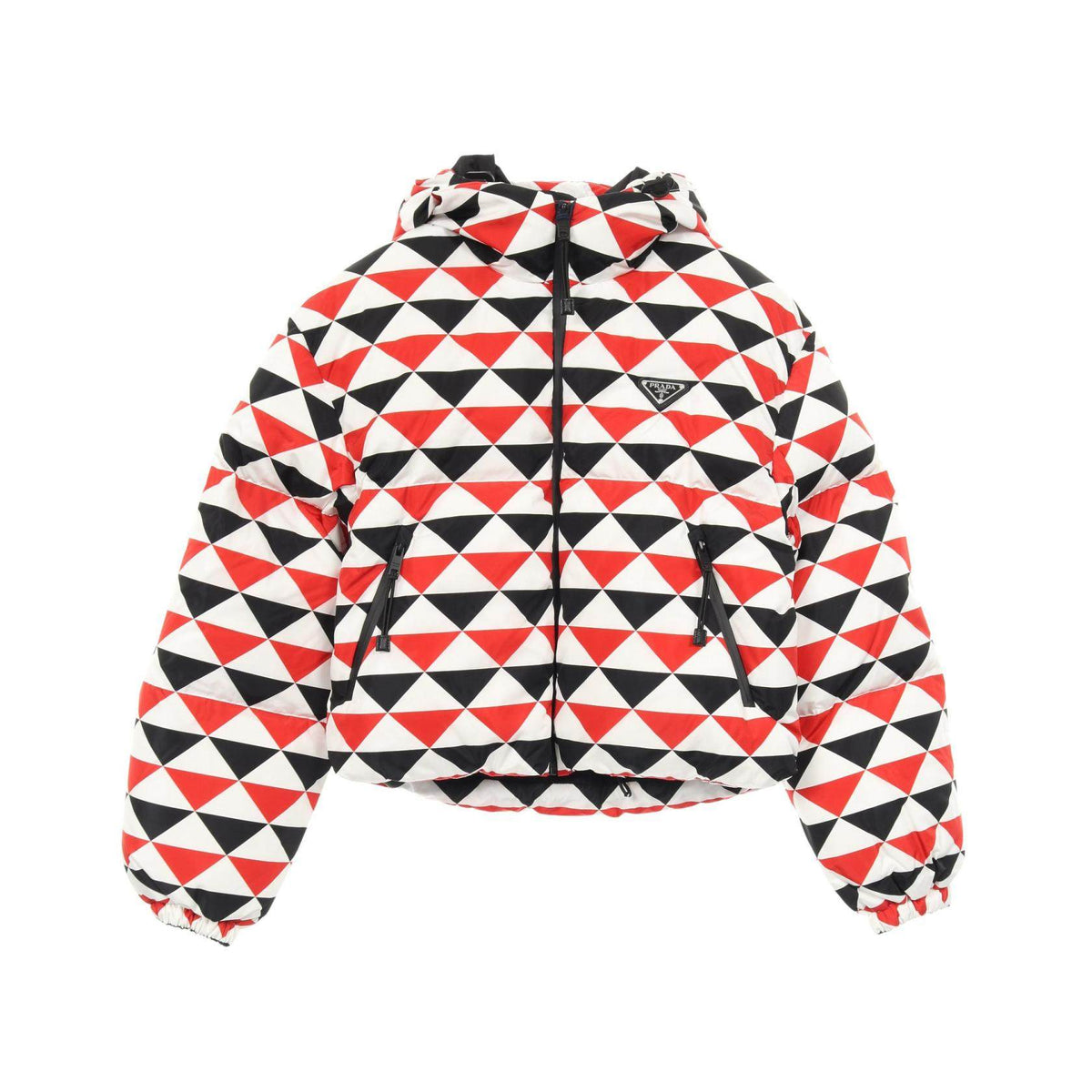 Prada Triangle Logo Nylon Down Jacket