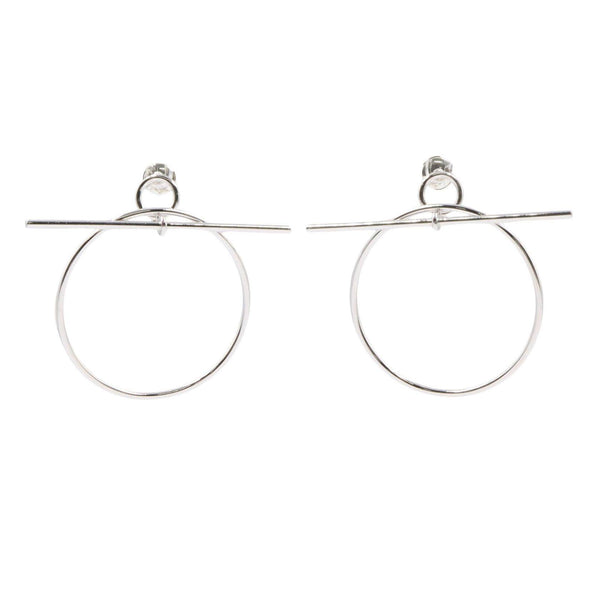 Hermes Echappe PM Silver Earrings