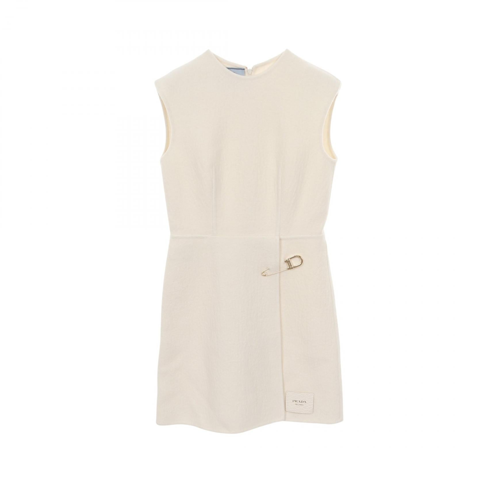 Prada Washed Twill Mini Dress Dress