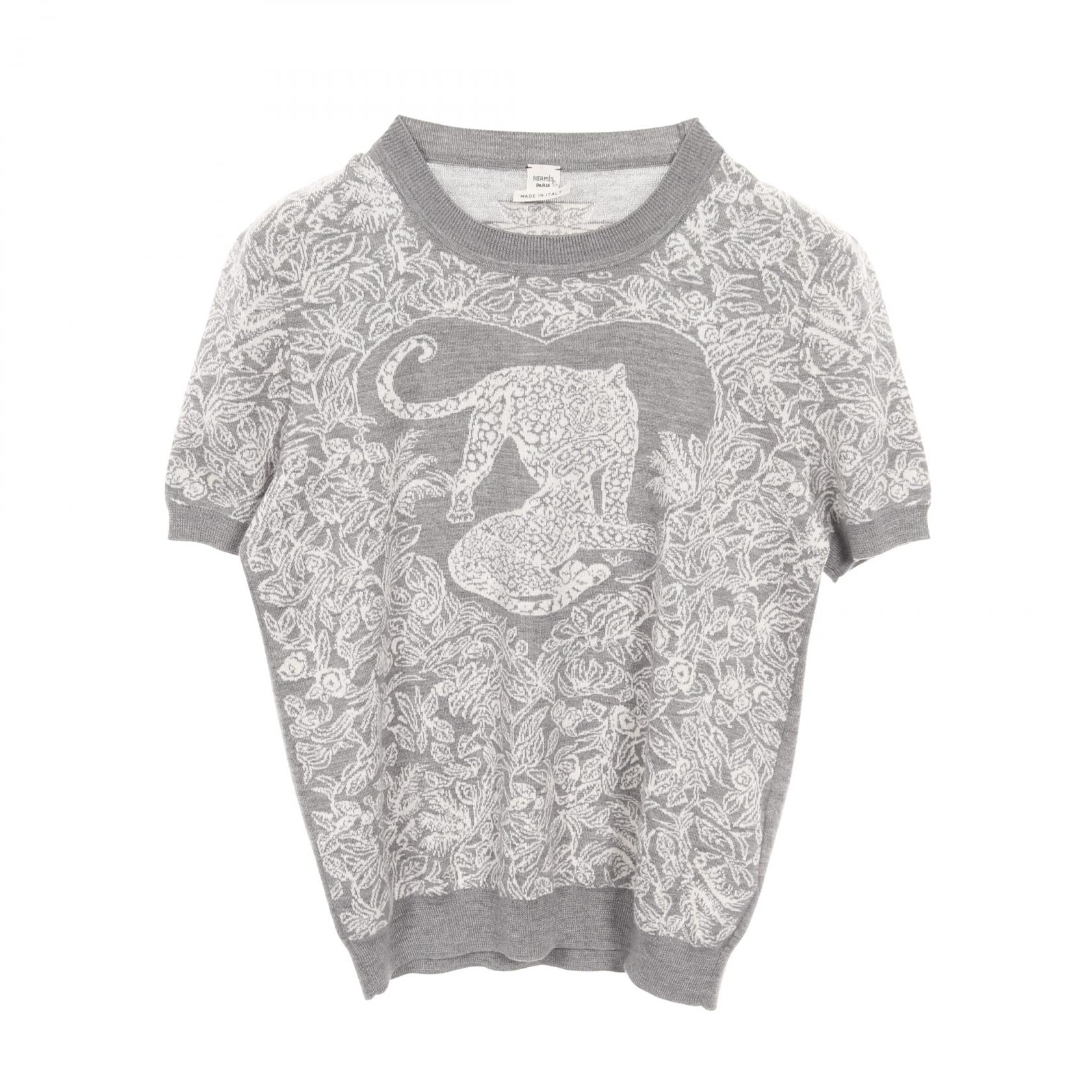 Hermes JUNGLE LOVE cashmere silk knit top