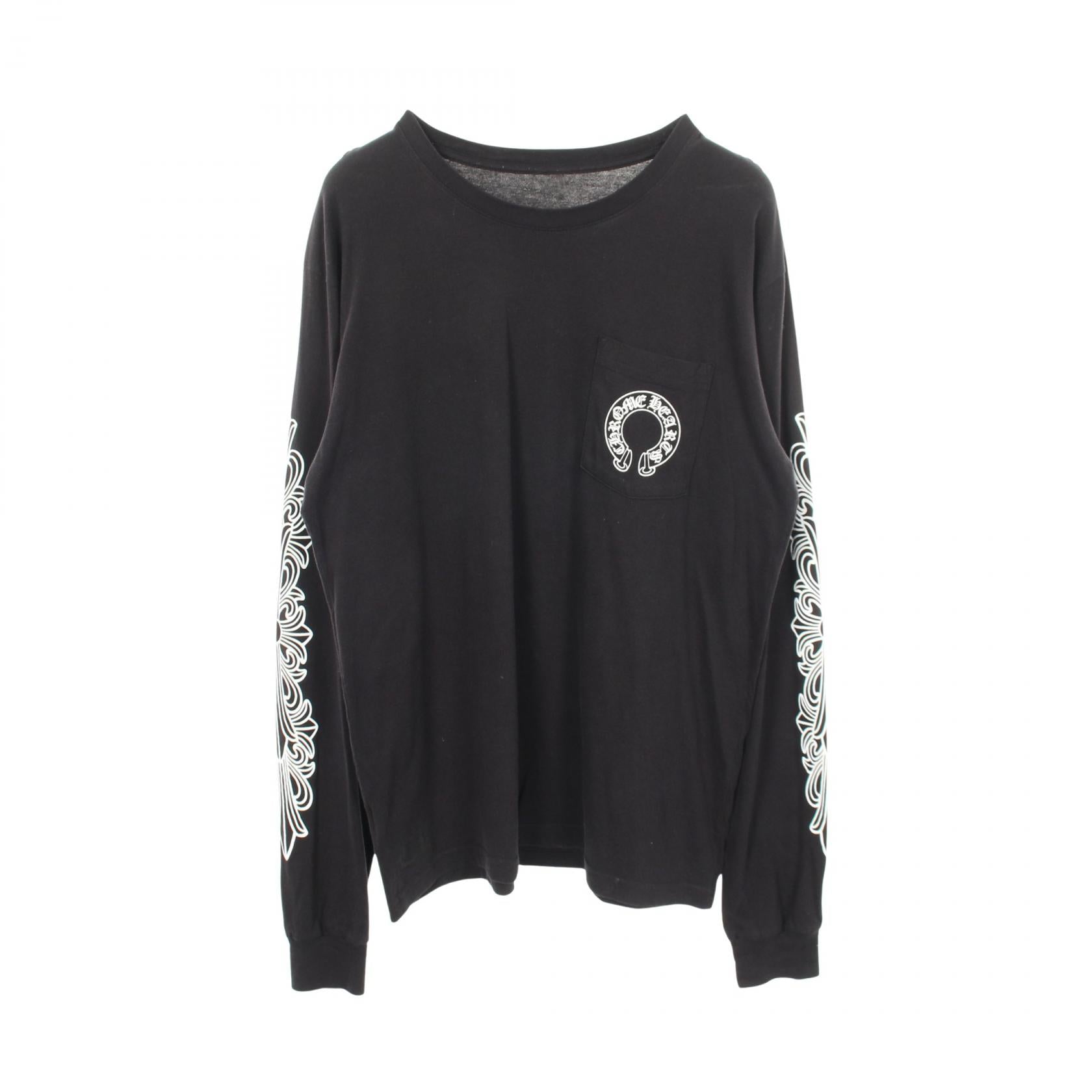 Chrome Hearts Horseshoe Floral Cross Cotton Long Sleeve T Shirt