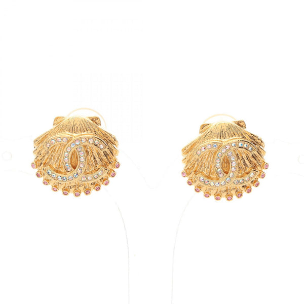 Chanel Coco Mark Shell Earrings