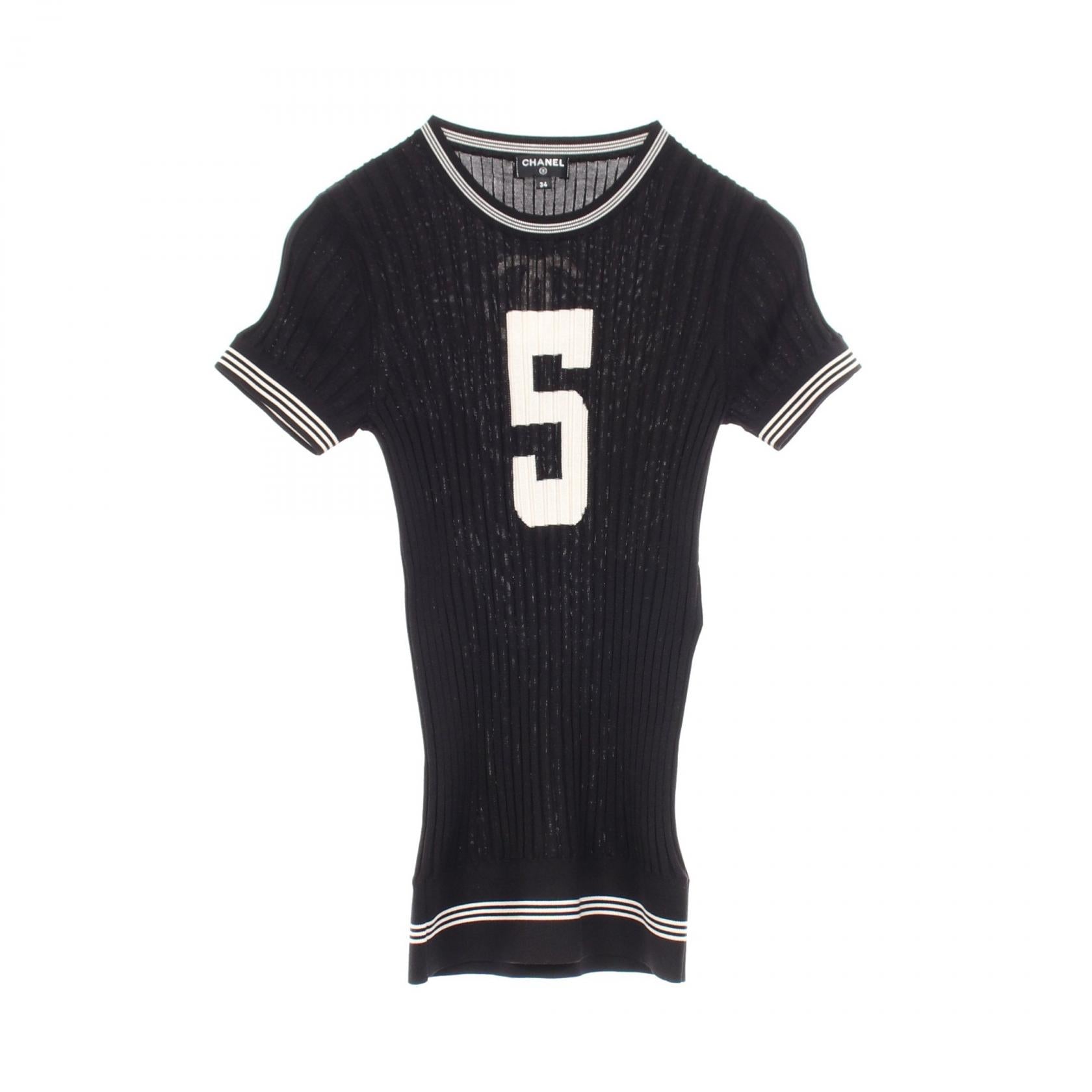 CHANEL Logo Silk Top