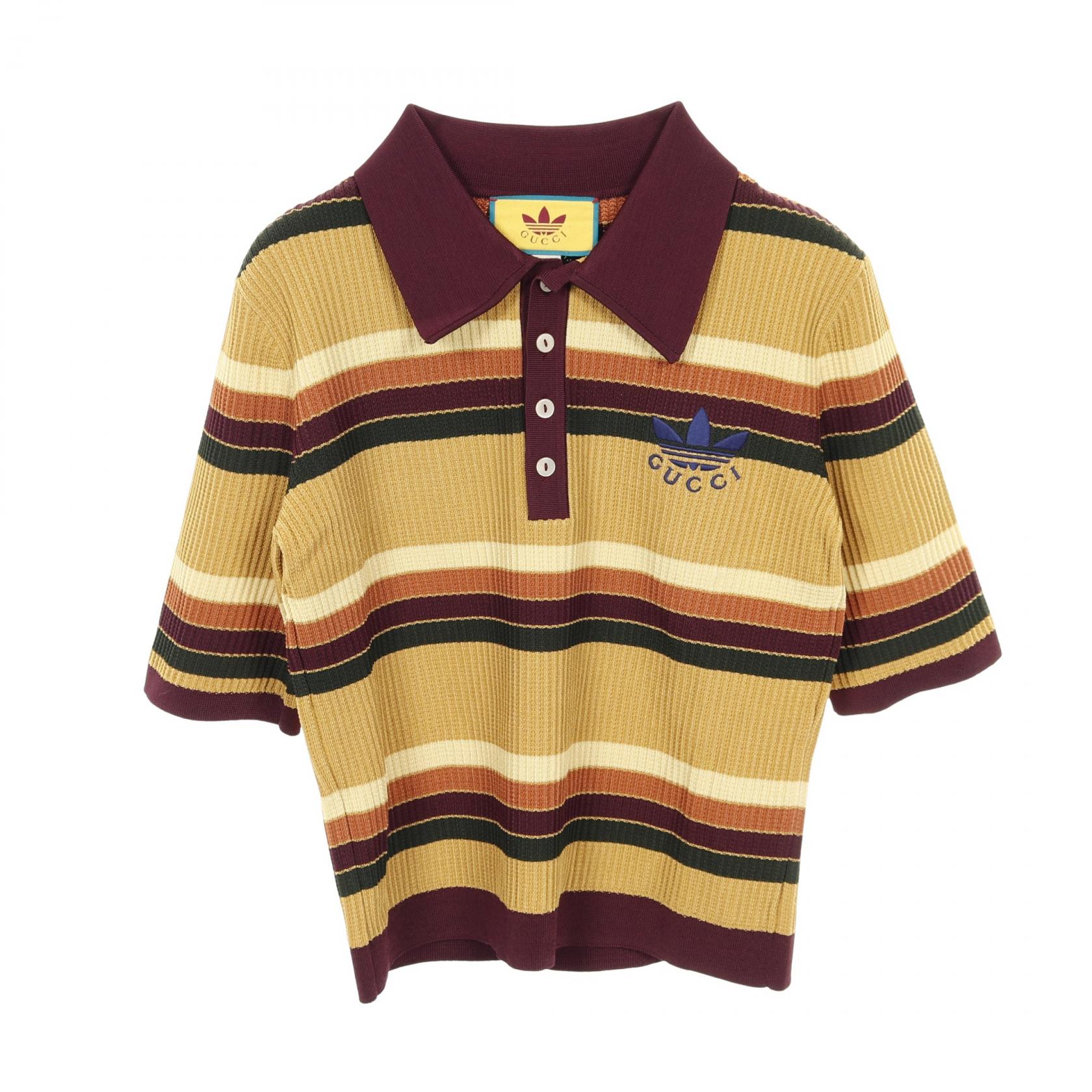 Gucci GUCCI × adidas Rayon Knit Polo Shirt