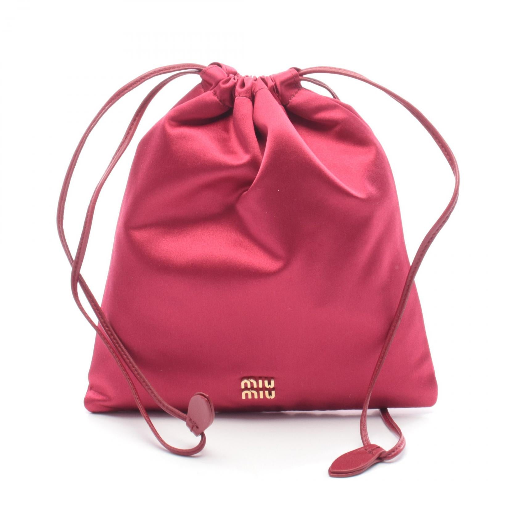 Miu Miu DUCHESSE silk leather pouch