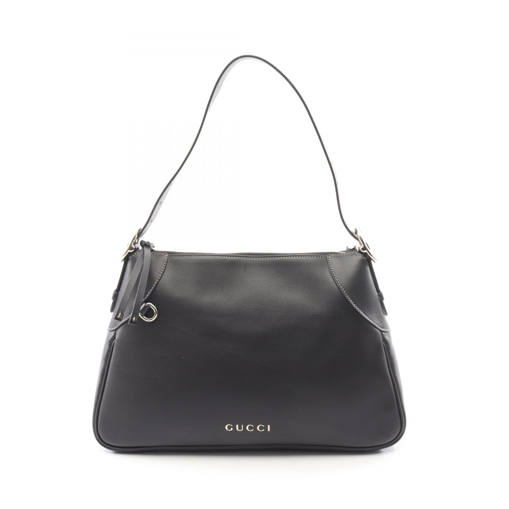 Gucci GG Emblem Leather Shoulder Bag