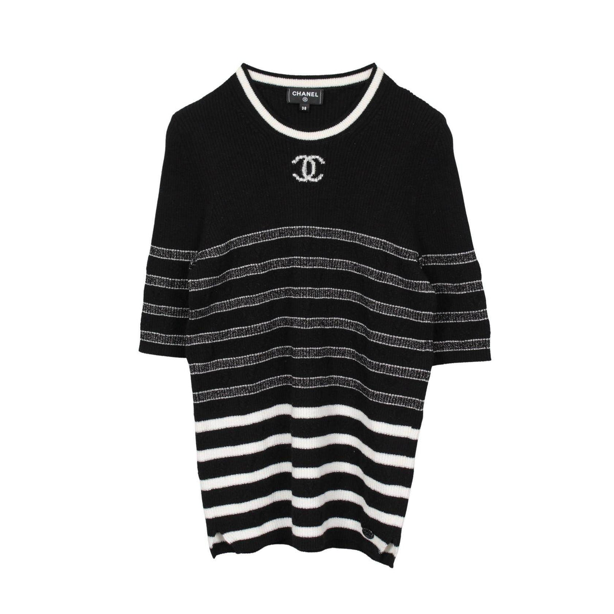 CHANEL Short Sleeve Knit Top