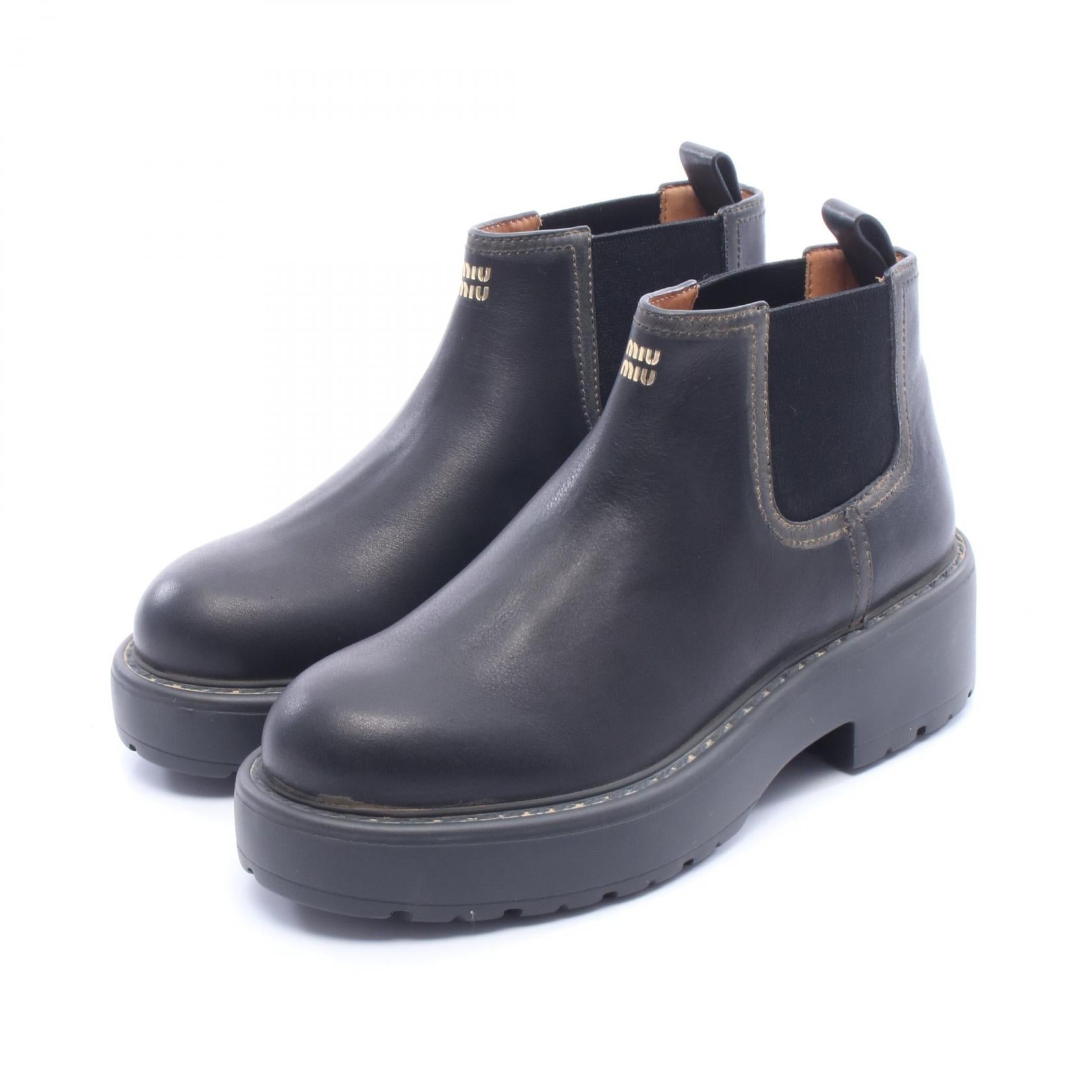 Miu Miu Leather Short Boots