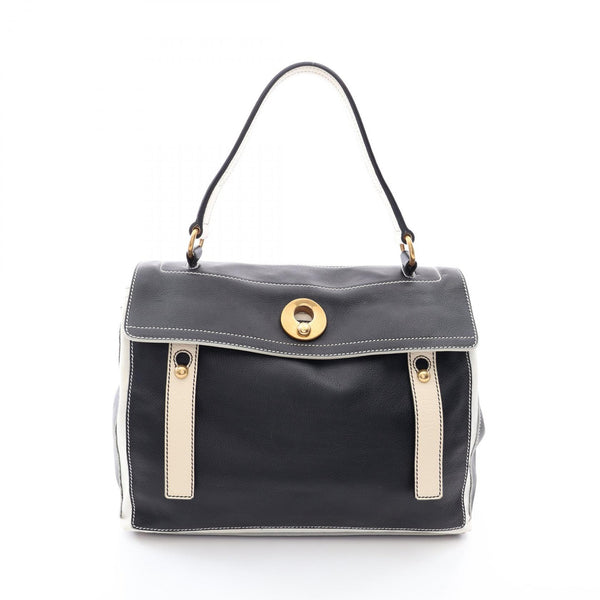 Yves Saint Laurent Muse Two Leather Canvas Handbag